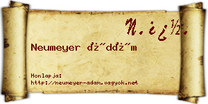 Neumeyer Ádám névjegykártya